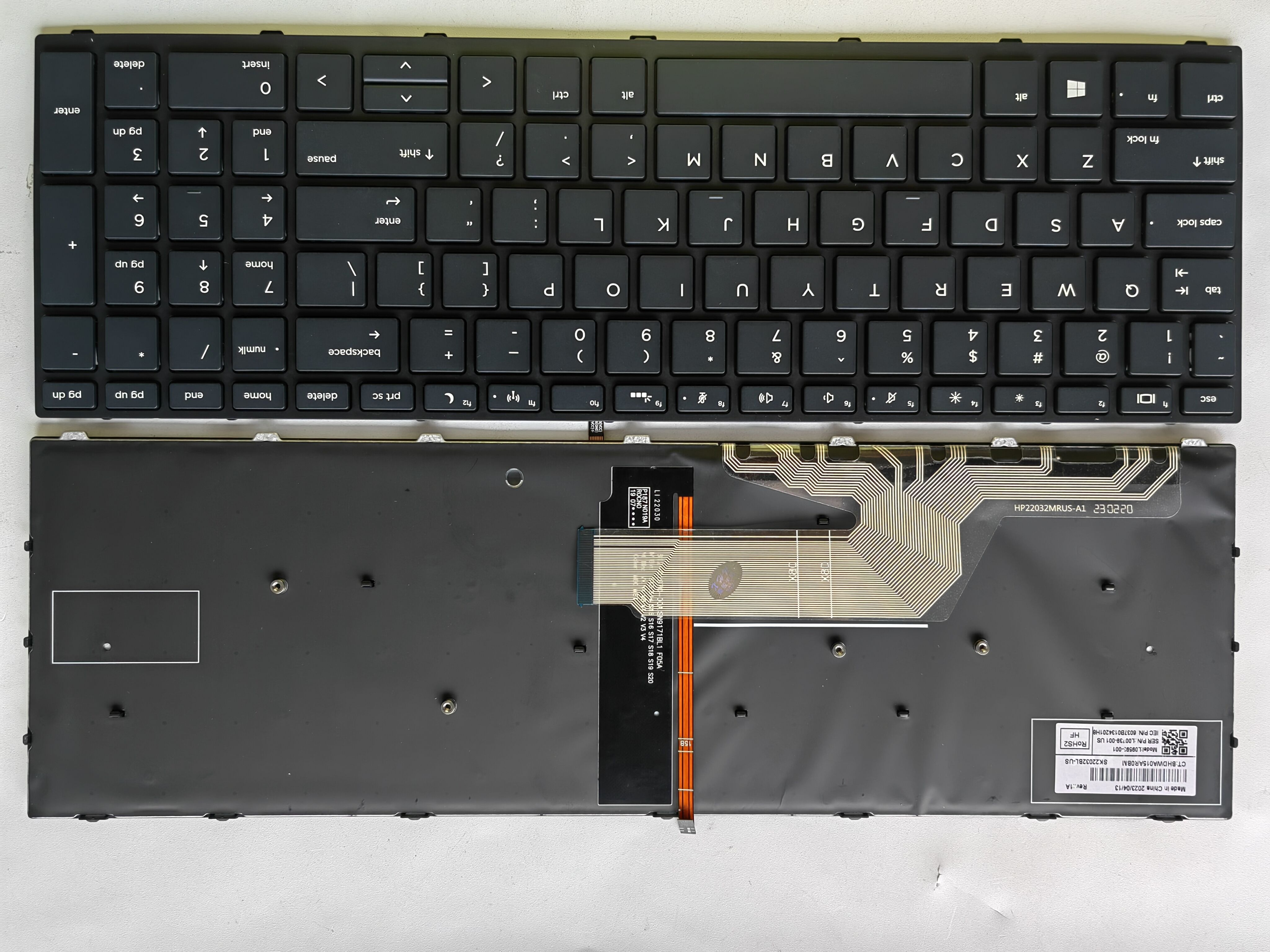 Picture of New Replacement Laptop Keyboard For HP 450G5/455G5/470G5 BLACK FRAME BLACK Backlit (OEM) US Layout